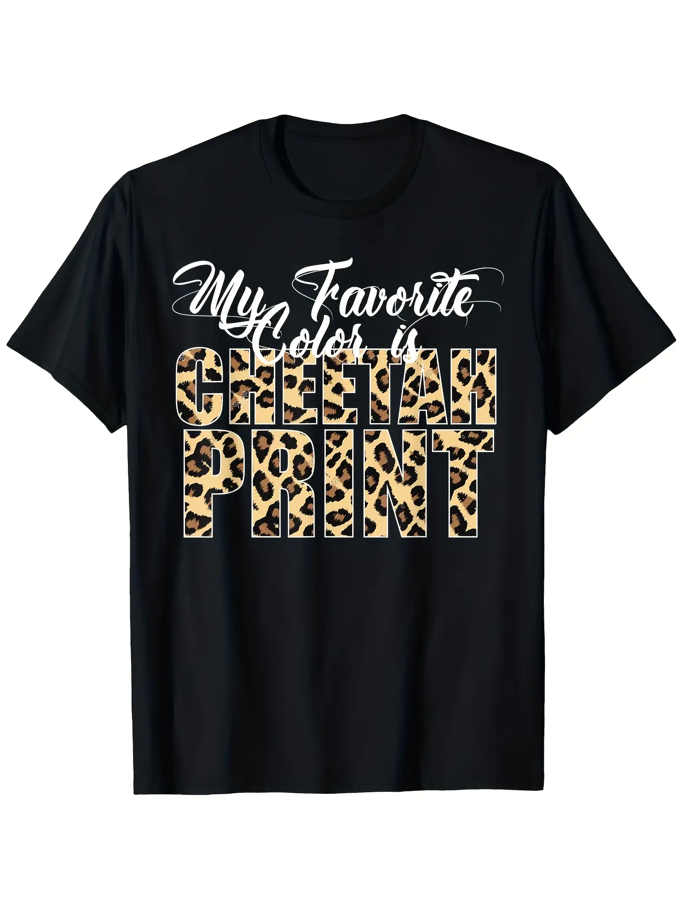 100 cotton cheetah print t-shirt for men  women - unisex soft cotton short sleeve t shirt, vintage graphic casual tee for men women teens, perfect birthday holiday gift for camping travel gym daily street casual wear