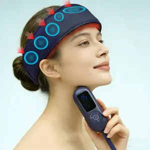 Portable Heated Head Massager, Electric Head Massage Device, Freely Adjustable Multiple Modes, Perfect Holiday Gift for Parents and Elders