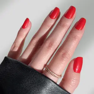 Risky Red Squoval Press-On Nails