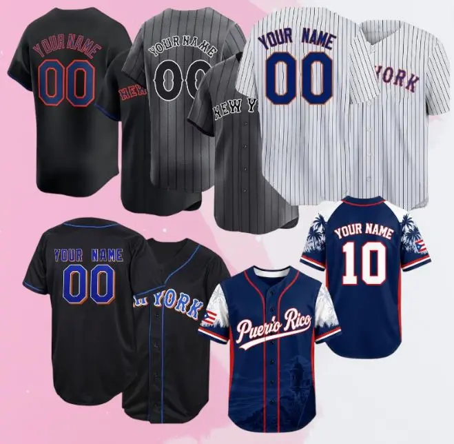 Custom Style Black Baseball Jersey, Personalized Name Number Short Sleeve Button Top，Breathable Game Day Shirt Fan Gift