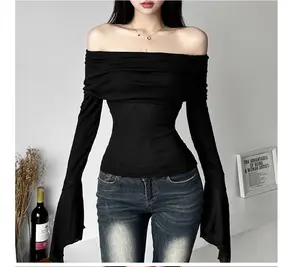 Phibz Off Shoulder Top - Women's Fashionable Long Sleeve Shirts for Everyday Wear - Womenswear