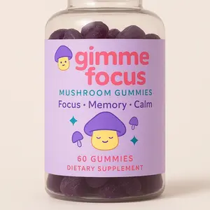 Gimme focus | Daily mushroom brain gummies Cognition • Mood • Gut Health • Daily Wellness Support - Dietary Supplement