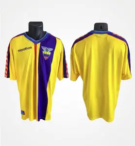 [Hot Sale] - Ecuador 1998 Home Soccer Jersey - Football Shirt, Short Sleeve, Athletic Fit, Breathable Fabric