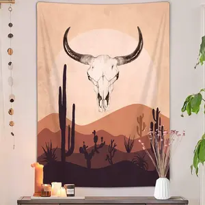 Western Boho Style Minimalist Modern Vertical Tapestry Aesthetic Wall Hanging for Bedroom Living Room 30X40IN Decor Lightweight floral pattern