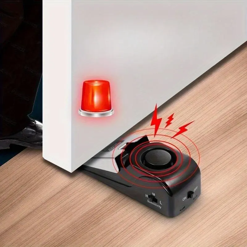1Pc convenient anti-theft door alarm, Wireless indoor security, suitable for travel, effectively protecting your home and apartment, RV from theft, Safety