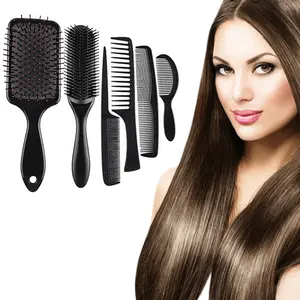 6 Pcs Hairdressing Styling Comb Paddle Styling Hair Brushes Wide Fine Tooth Combs for Detangling Beauty & Personal Care