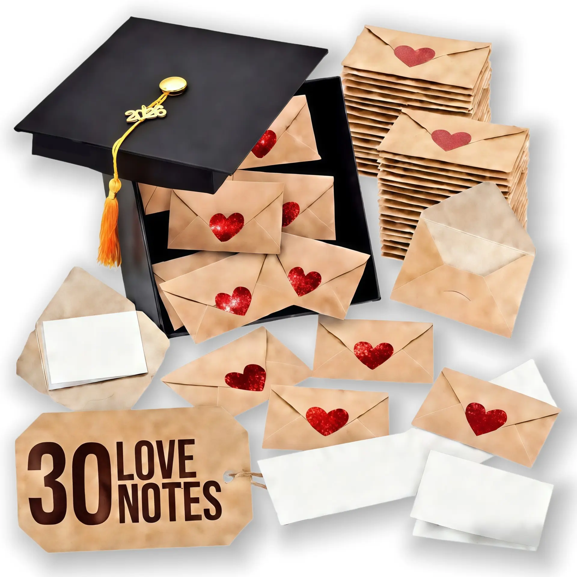 DIY Love Letter Box, Mini Envelope Heart Stickers, Valentine's Day Card, Valentines Boxes, Small Love Notes, Graduation Gifts, Romantic Present Ideas