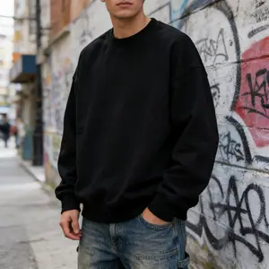 Holafish Men's Soft Light Fleece Lined Unisex Crewneck Sweatshirt a Comfortable Casual Basic Long Sleeve Pullover