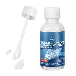 Boat Paint White Touch Up Pen High-Gloss Boat Scratch Repair Marine Topside Bottom Enamel Marine Repair for Boats, Wood, Fiberglass, Aluminum, Metals Water-Based 30ML