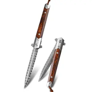 ALVELY Japanese Damascus steel folding knife, EDC (Everyday Carry) multi-functional folding knife for outdoor camping and mountaineering, a Christmas gift for men, and a Father's Day gift.