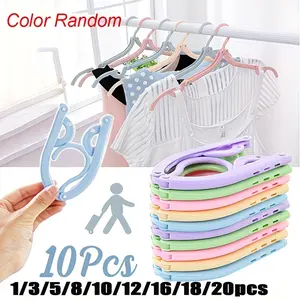 Portable Folding Clothes Hangers, Multifunctional Hanger, Travel Foldable Drying Rack, Non-Slip Design, Suitable for Retail Stores, Beach Vacation, Summer Holiday