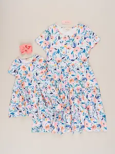 Mom & Me Blushing Susie Tiered Dress