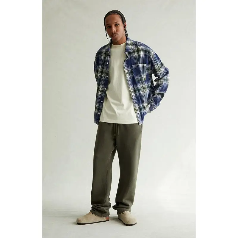 Pacsun Men's Olive Straight Leg Sweatpants