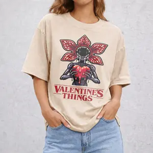 Valentine's Things Comfort Colors Shirt, Upside Down Heart Tee, Dark Romance Graphic, Horror Valentine Gift