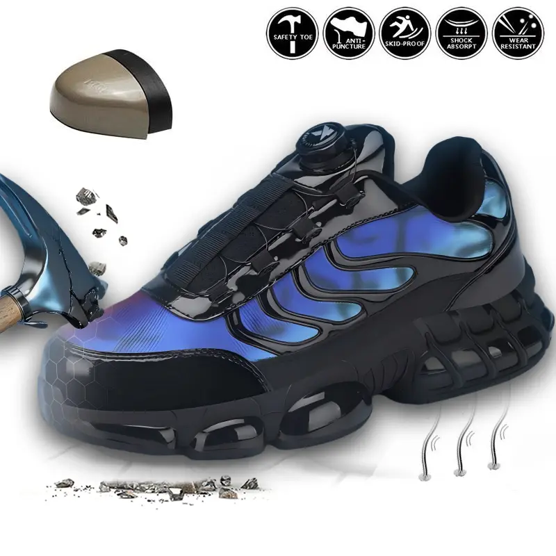 Steel Toe Work Shoes for Men & Women, Indestructible Safety Sneakers, Lightweight Composite Toe Puncture Resistant Work Shoes