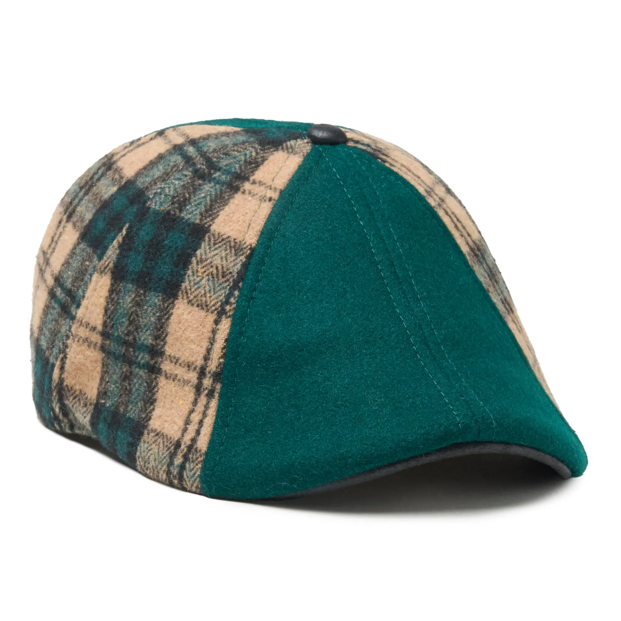 The Craic Boston Scally Cap - Emerald and Ale Plaid