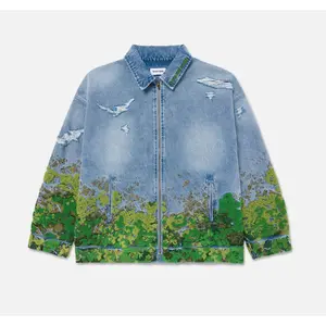 Ryoko Rain Moss Denim Work Jacket