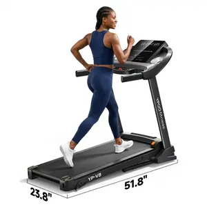 Portable Folding Treadmill 400lb Capacity Walking Pad with Manual Incline and Shock Absorption for Small Space Home Workouts