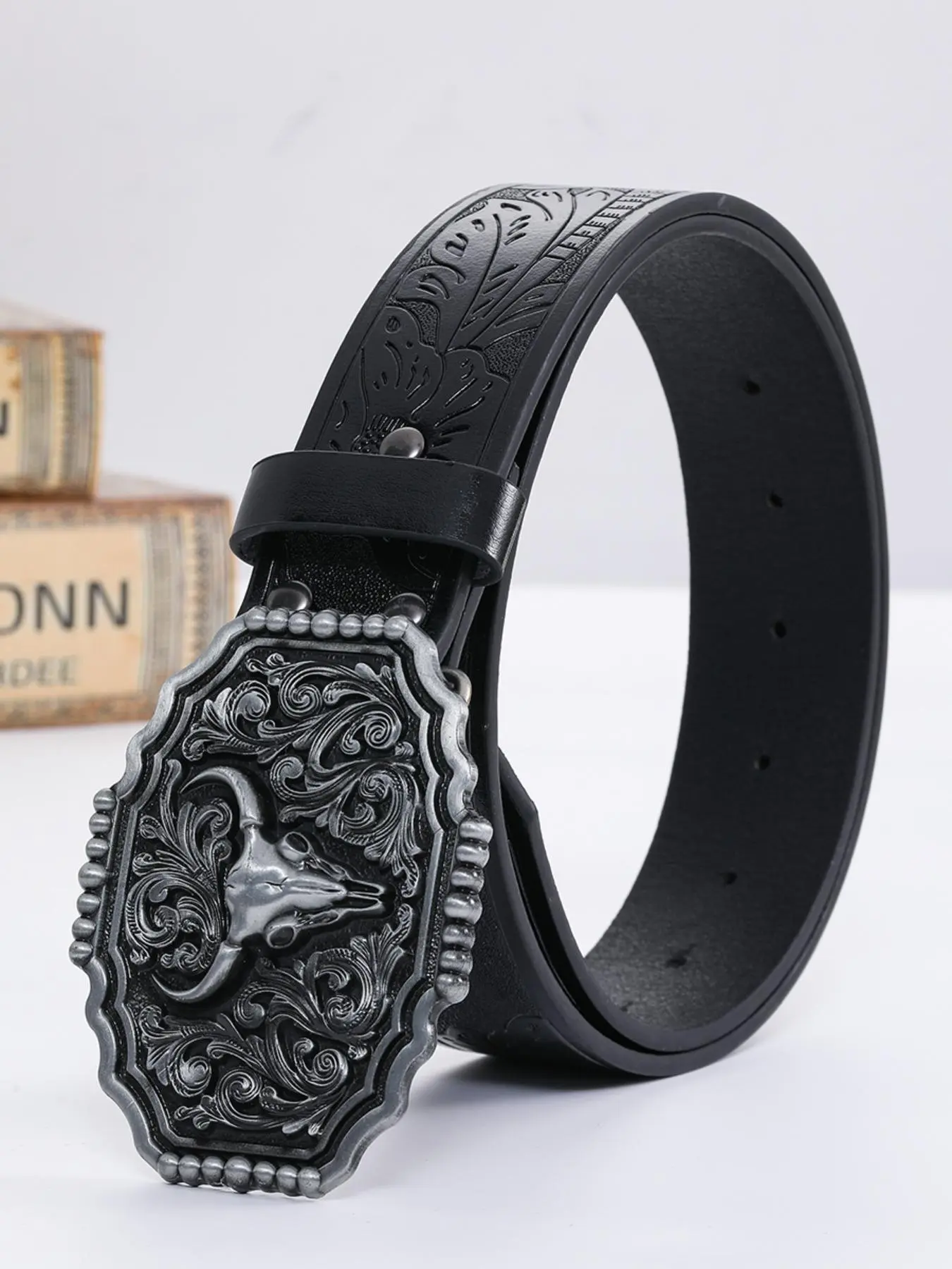 Western PU Leather Belt with Concho Buckle for Women Womens Leather Western Concho Belt - Etsy main image 4