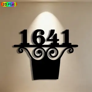 1pc Numeral 1641 Metal Wall Art,Elegant Numeral Statue Mural, Ideal Gift for New Year, Christmas, Vintage Decor Enthusiasts, Rust-Resistant Metal Wall Decor Wall Sculptures, Perfect for Indoor Wall & Outdoor Fence, Unique Year-Round Home Decor