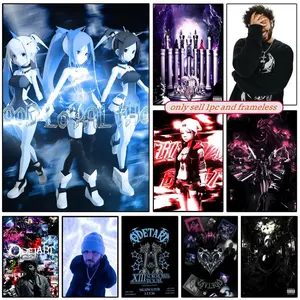 Rapper O-Odetari Classic Vintage Anime Design Poster Sticky Wall Art Printing Waterproof Modern Aesthetic Home Living Bedroom Decor Trendy Room Decoration Gift Durable High Quality