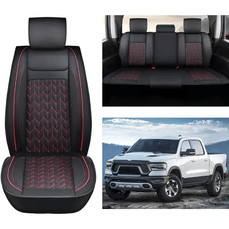 Nilight 2009 2010 2011 2012 2013 2014 2015 2016 2017 2018 2019 2020 2021 2022 2023 2024 Dodge Ram 1500 2010 2011 2012 2013 2014 2015 2016 2017 2018 2019 2020 2021 2022 2023 2024 Ram 2500 3500 Crew Cab Mega Cab Seat Covers, Leather Seats Cover, Pickup Seat