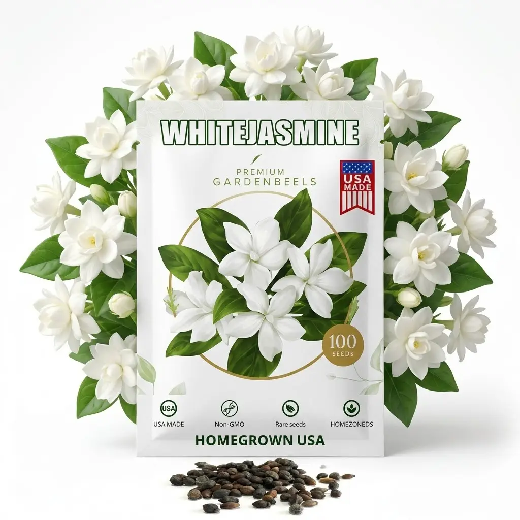 jasmine seeds 100pcs for growing aromatic flower seeds with pleasant fragrance for homegardens Jasmine Flower Seeds Fragrant Plant for Planting Garden Home Four Seasons Evergreen Silver Jasmine Garden Balcony Flower Non-GMO