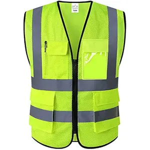 Reflective Safety Vest for Men & Women High Visibility Class 2 Vest with Pockets Meets ANSI Standards