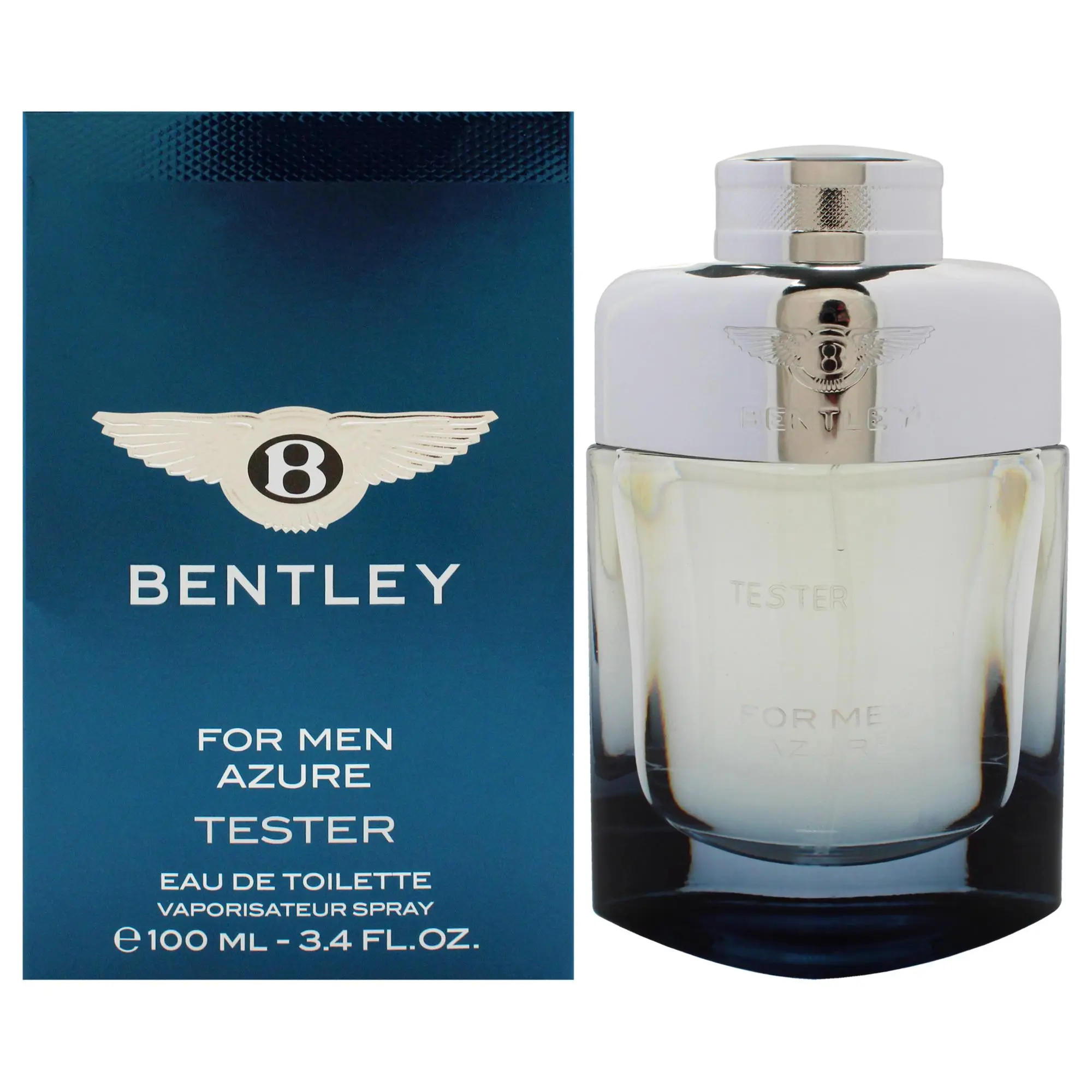 Bentley Azure Classic Refined Men's EDT Spray Fragrance, 3.4 oz (100ml) Daily Wear Tester (Unisex Compatible)