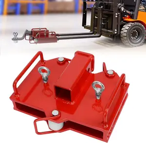 YITAMOTOR 2'' Forklift Trailer Hitch Receiver for Dual Pallet Forks, 6500lbs Towing Capacity Forklift Tow Hitch Attachment Adapter for 2'' Class III & IV Inserts