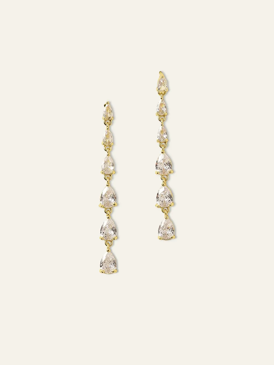 AZAZIE Chunky Rhinestone Earrings, Statement Geometric Hoops with Sparkling Zircon, Long Drop Cocktail Jewelry for Women, Chunky Jewelry
