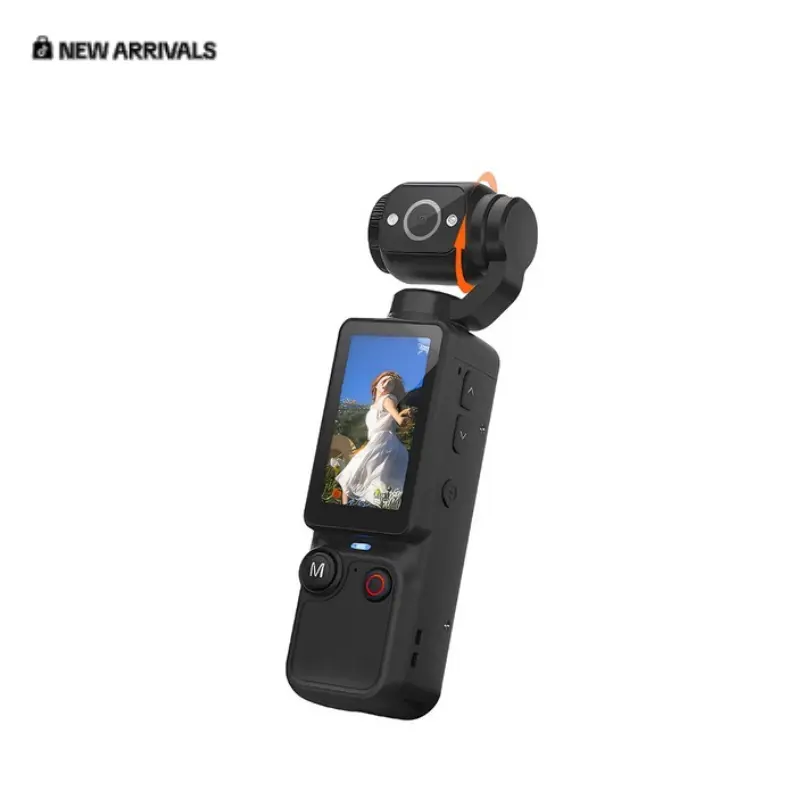 HD Video Recorder , Handheld Stabilizer Pocket Camera, Full Body Camera for Vlogging, Travel & Daily Life Recording, USB Rechargeable, Black, Vlogging Camera, Modern Gadget, Durable Construction, Camcorder summerwins