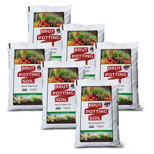 Brut Organic Potting Soil, 1 CF, Indoor and Outdoor Container Plants, 6 Pack Brut Organic Potting Soil, 1 CF, Indoor and Outdoor Container Plants, 6 Pack