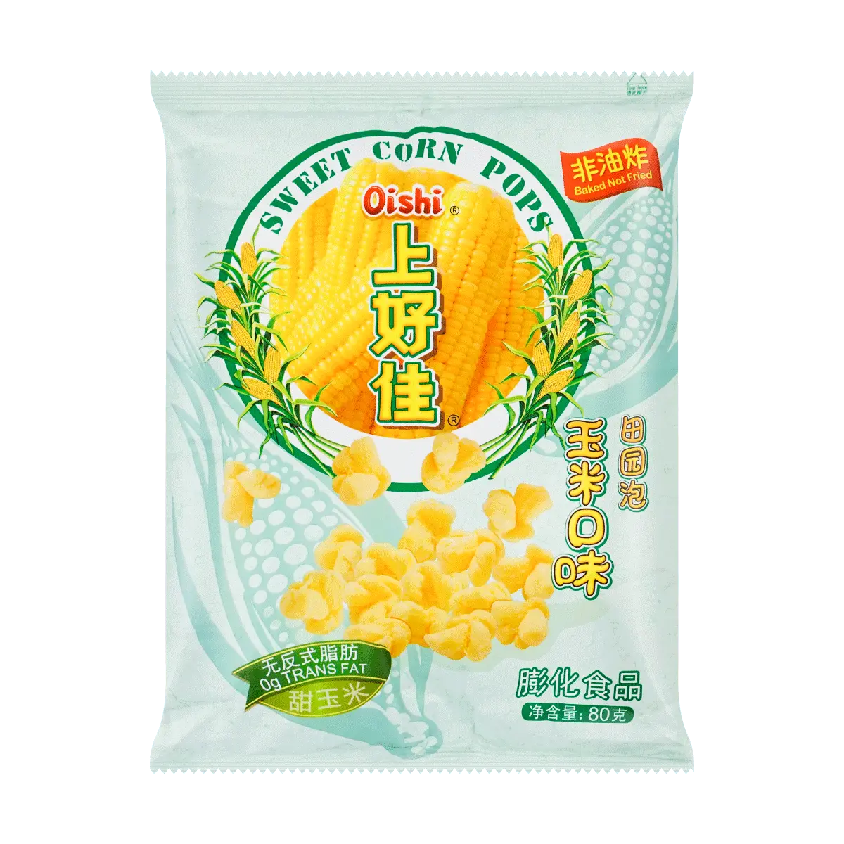OISHI Sweet Corn Puff 80g 0g Trans Fat