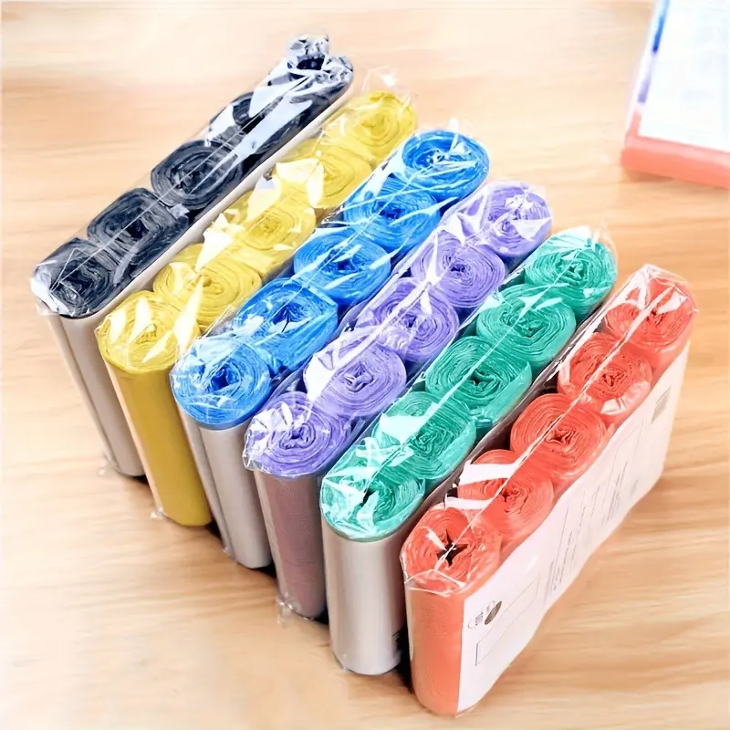 5 rolls of 100 disposable garbage bags - perfect for home, kitchen, office and restaurant cleaning! Plastic Room Household Items Pastel