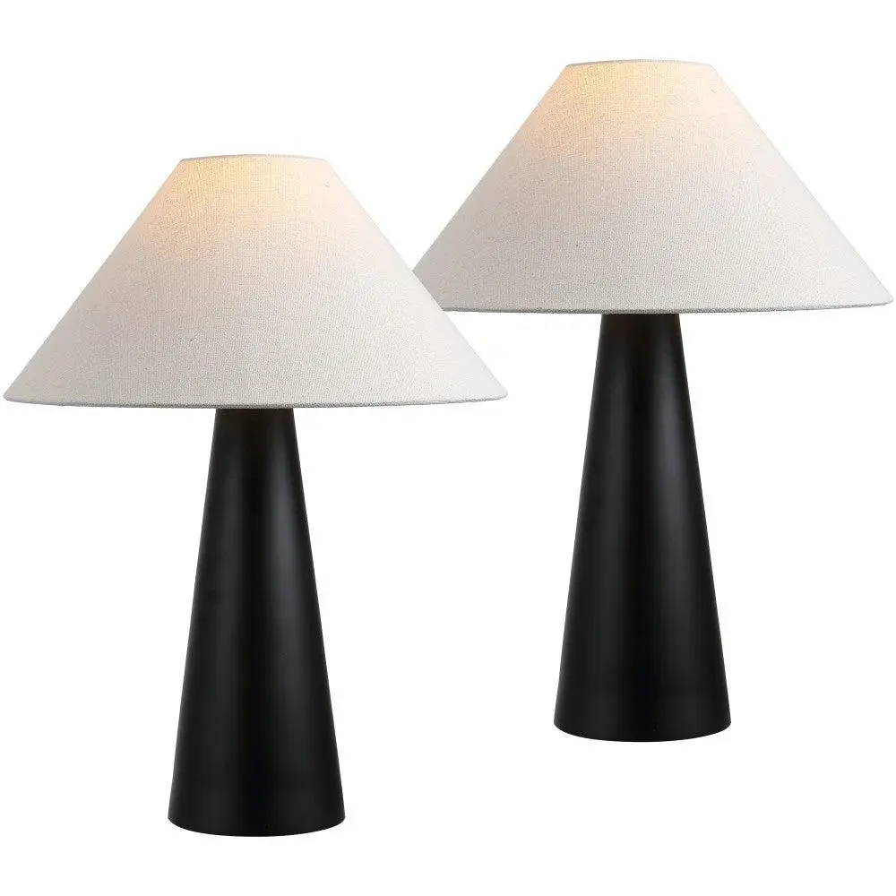Harrison 22.5" Modern Contemporary Sculptural Tapered Cone Resin LED Table Lamp Harrison 22.5" Modern Contemporary Sculptural Tapered Cone Resin LED Table Lamp