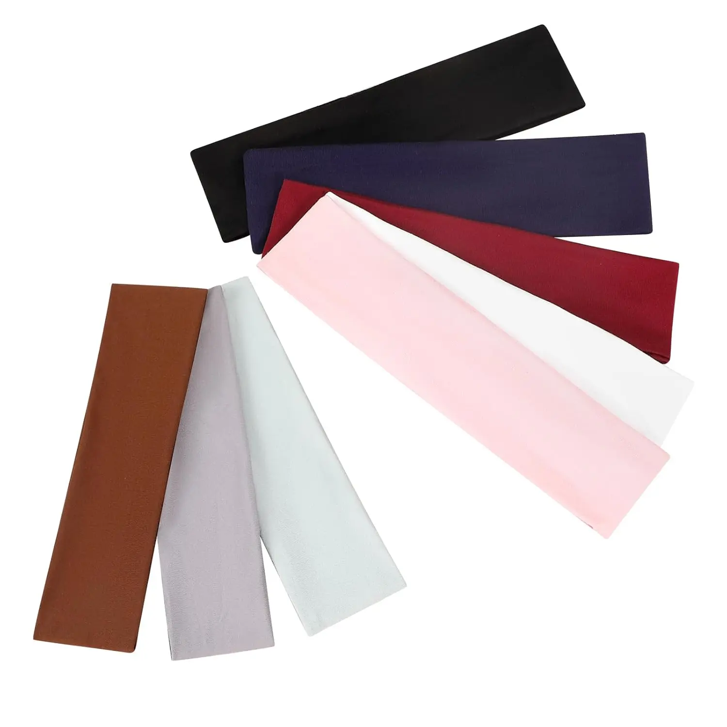 Women's 8-Pack Bundle Sport Headbands, Polyester Spandex Elastic Soft Fabric, Stretchable Non-Slip Hair Bands for Workout Fitness (Fitness Lover Essential)