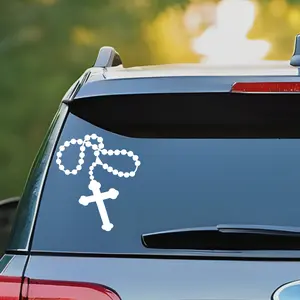 Rosary Car Decal Stickers - Original Product with Simple Design and High-Quality Material for Home Decor