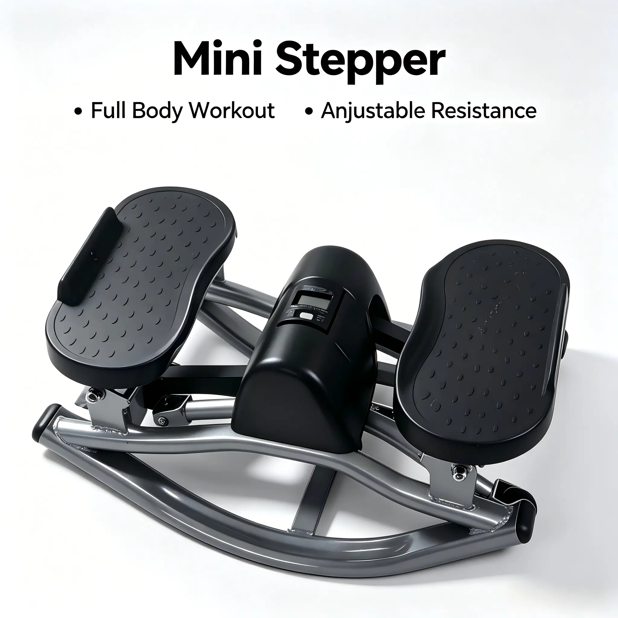 Steel Pedal Exerciser with Digital Counter and Textured Pedals, Flat-Storing Profile for Easy Storage, Ready for Immediate Use, Effortless Room Tidiness, Secure Foot Placement