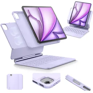 ESR for iPad Air 11/13 inch 2025/2024 Case with Keyboard, Keyboard Case with Easy-Set Magnetic Stand for iPad Pro 11/13 inch 2025/2024, Portrait/Raised Modes for iPad Pro 11/12.9/Air 5th/4th Generation Keyboard, with Removable Protective Case