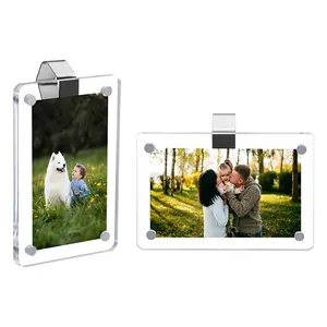 Custom Acrylic Car Visor Photo Clip - Clear Picture Frame Holder, Aesthetic Auto Interior Decor Accessories, Personalized Car Photo Holder Clip, Cute Custom Gift & Car Decor Accessories