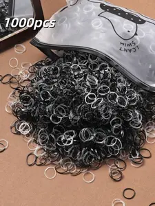 1,000pcs Pack Cute High Elastic Hair Tie, Disposable Ponytail Holder Ties, Colorful Hair Accessories for Women, Gym Accessories, Elastic Hair Accessory, Bulk Hair Ties, Pony Tail Holders
