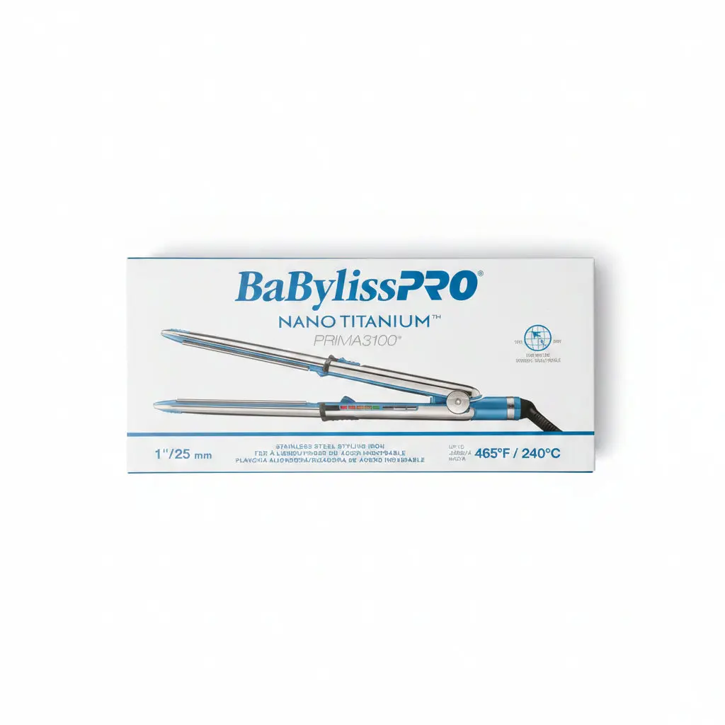 BaBylissPRO Nano Titanium Prima3100 1" Styling Iron Dual Voltage 465°F BNT3100TUC