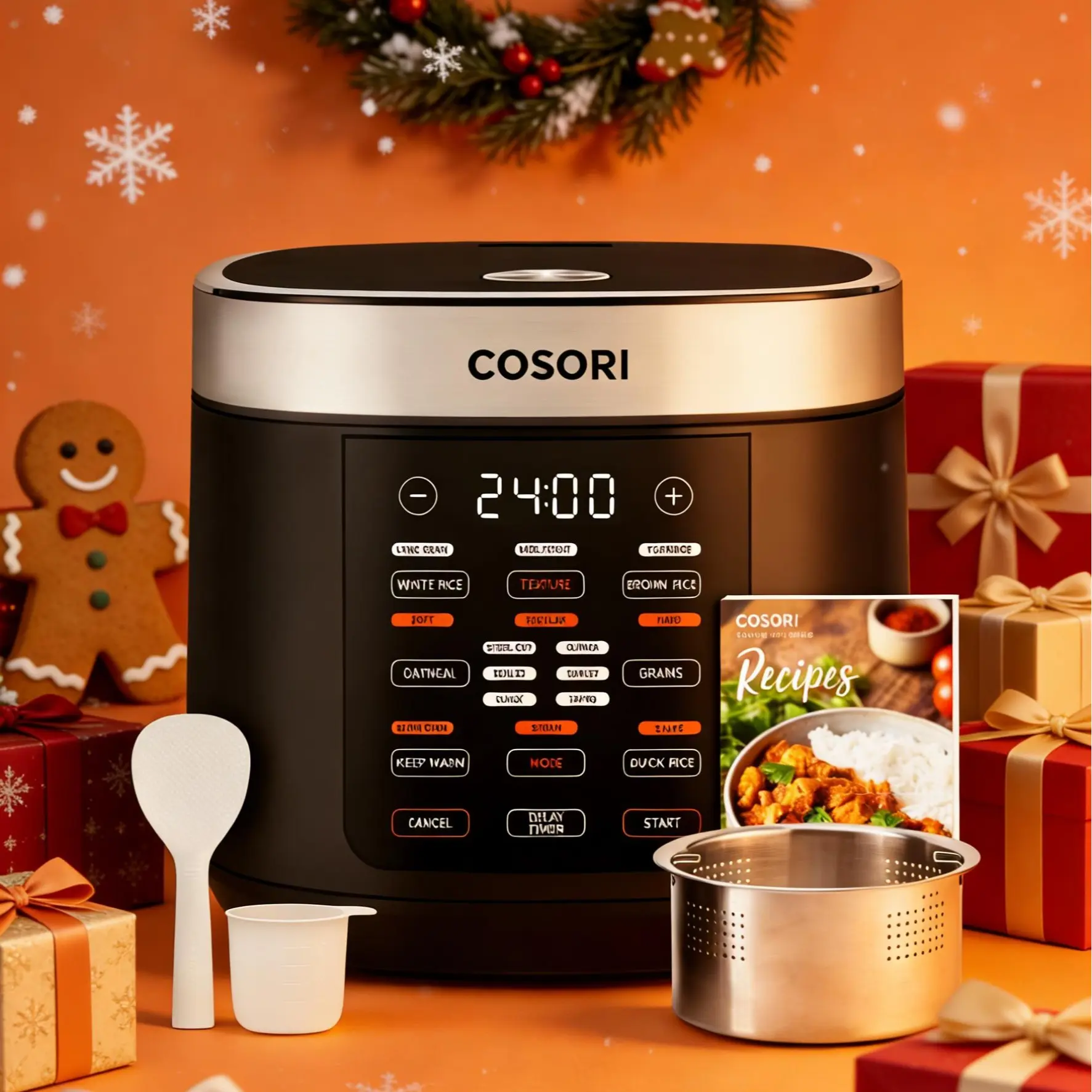 COSORI 18-in-1 Multifunction Rice Cooker - 5-Qt Electric Programmable Slow Cooker with Steam, 24H Warm, Fuzzy Logic, Nonstick Pot & 50 Recipes, Kitchen Appliance,summerwins