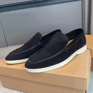 Classic Brand Suede Leather Loafers for Men – Casual, Luxurious, Breathable Slip-On Driving Moccasin Footwear