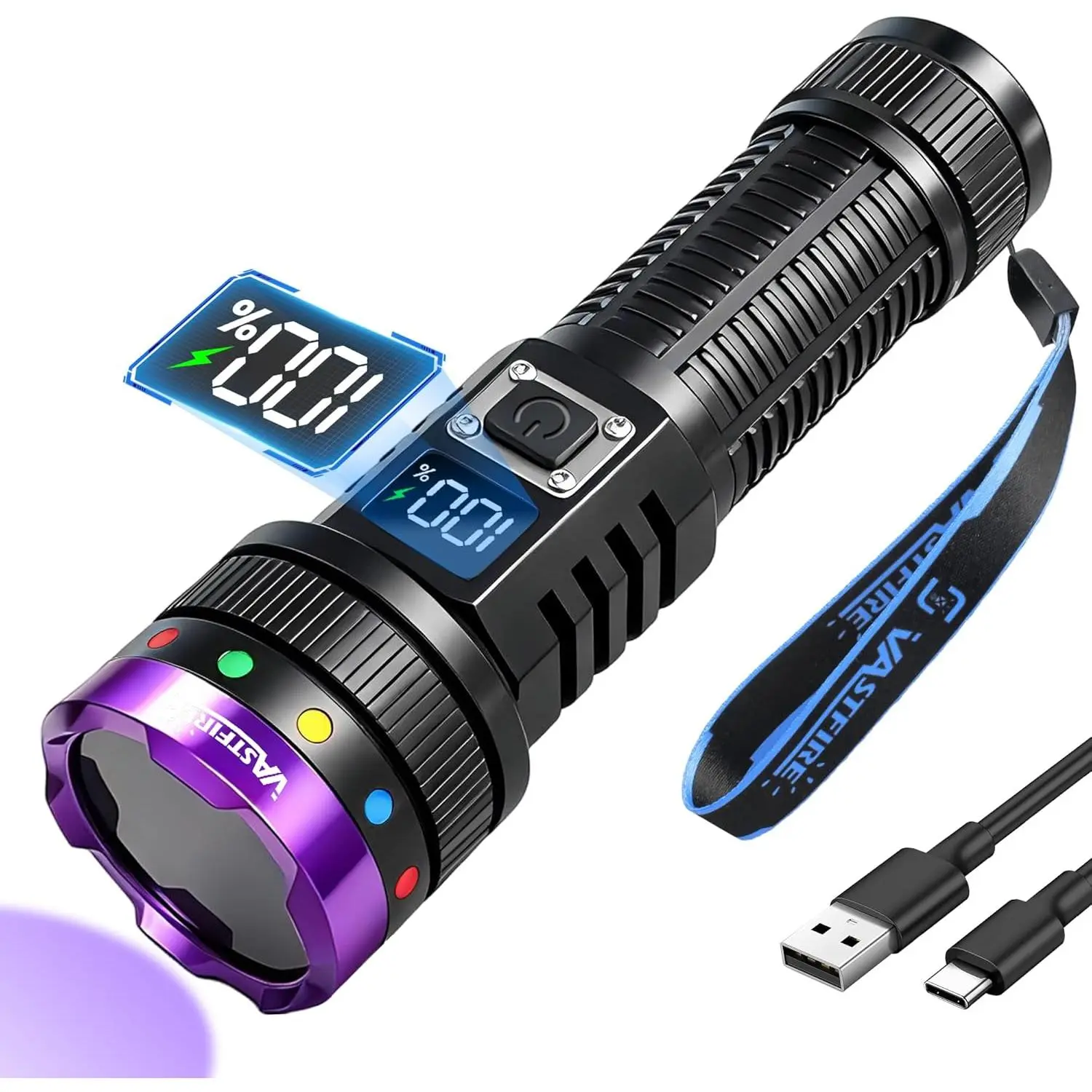 365nm UV Light Rechargeable with Filter Lens, 30W Black Light UV Flashlight  with LCD Display,  Ultraviolet Blacklight for  Curing, Pet  Detection, Rocks, Scorpion,etc