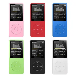 Ultra-Thin Portable Digital Bluetooth MP3 Player with Lossless Audio, Noise Reduction, AVI Support, FM Radio, External Memory, USB Connectivity, Micro Recorder, Screen Display for Students, Sports Use