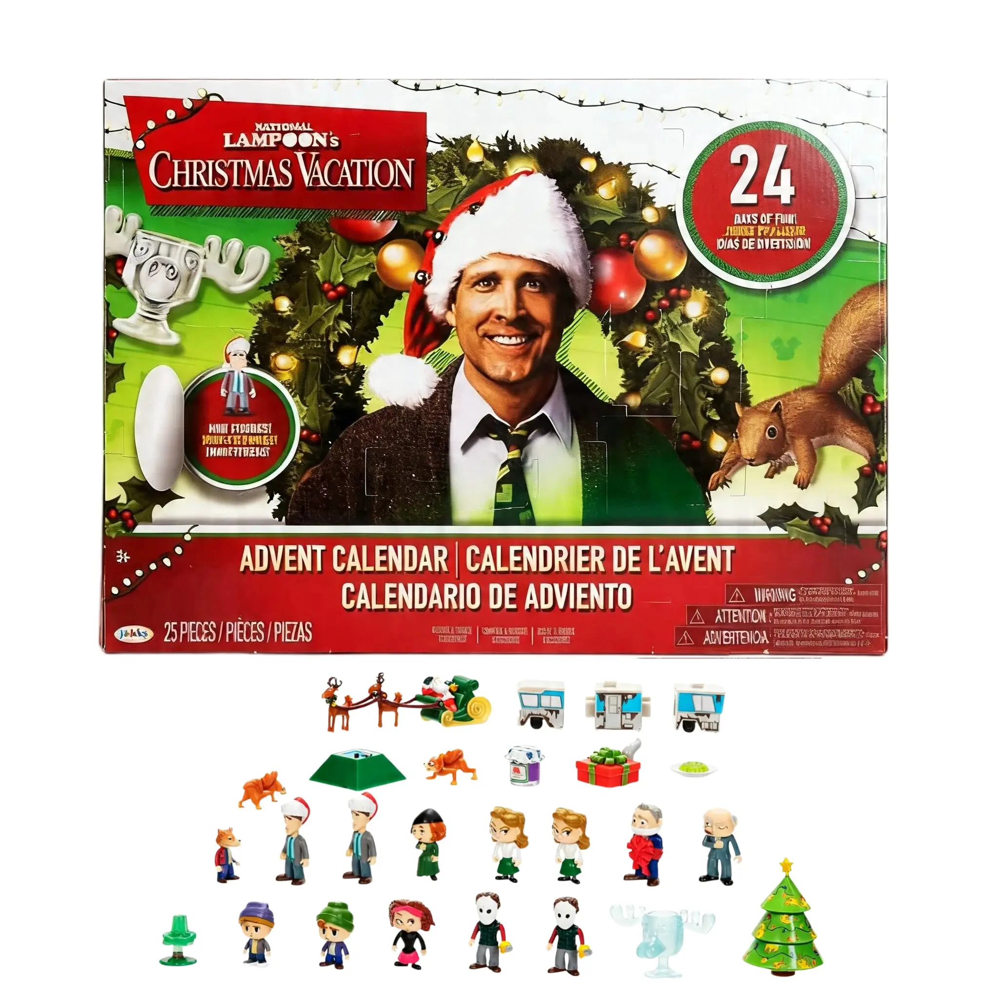 Christmas Vacation Advent Calendar 2025, 24 Day Christmas Advent Calendar, Contains 24 Gifts, Christmas Vacation Figures and Accessories Christmas Countdown Calendar Gift