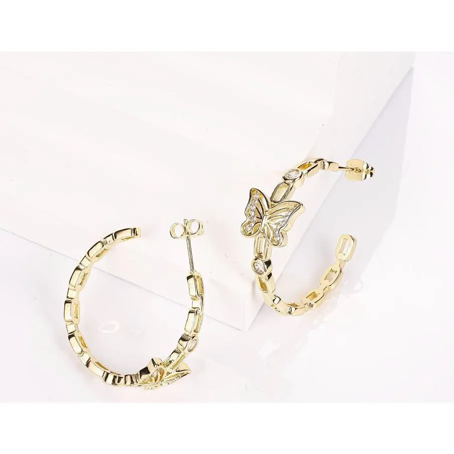 Mariposa hoop earrings