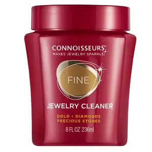 Connoisseurs Fine Jewelry Cleaner Solution for Gold, Diamonds, Platinum, and Gemstones, 8 Fl Oz